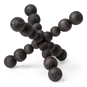 Carollan II (Large) Black Geometric Wood Ball Jack