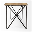 Papillion III Blonde Wood And Iron Dining Bench