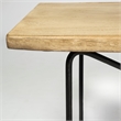 Papillion III Blonde Wood And Iron Dining Bench