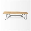 Papillion III Blonde Wood And Iron Dining Bench