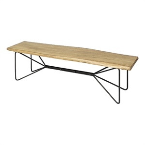 Papillion III Blonde Wood And Iron Dining Bench