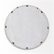 Gambit Round White Wash Wood Frame Wall Mirror