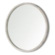 Gambit Round White Wash Wood Frame Wall Mirror