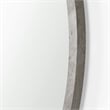 Gambit Round Gray Wash Wood Frame Wall Mirror