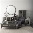 Gambit Round Gray Wash Wood Frame Wall Mirror