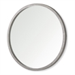 Gambit Round Gray Wash Wood Frame Wall Mirror