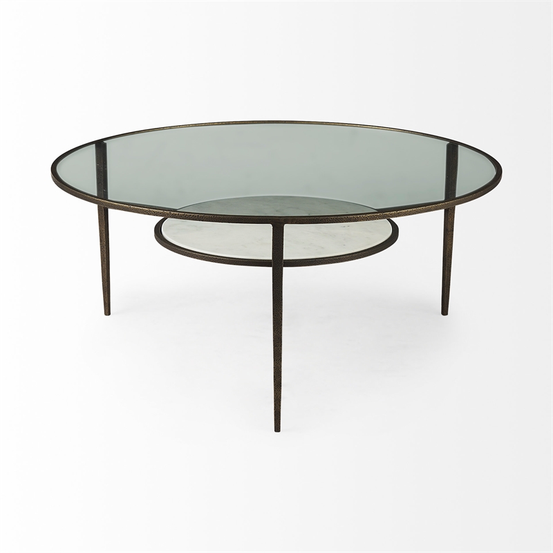 Felicity Marble Top W/Iron Frame Coffee Table