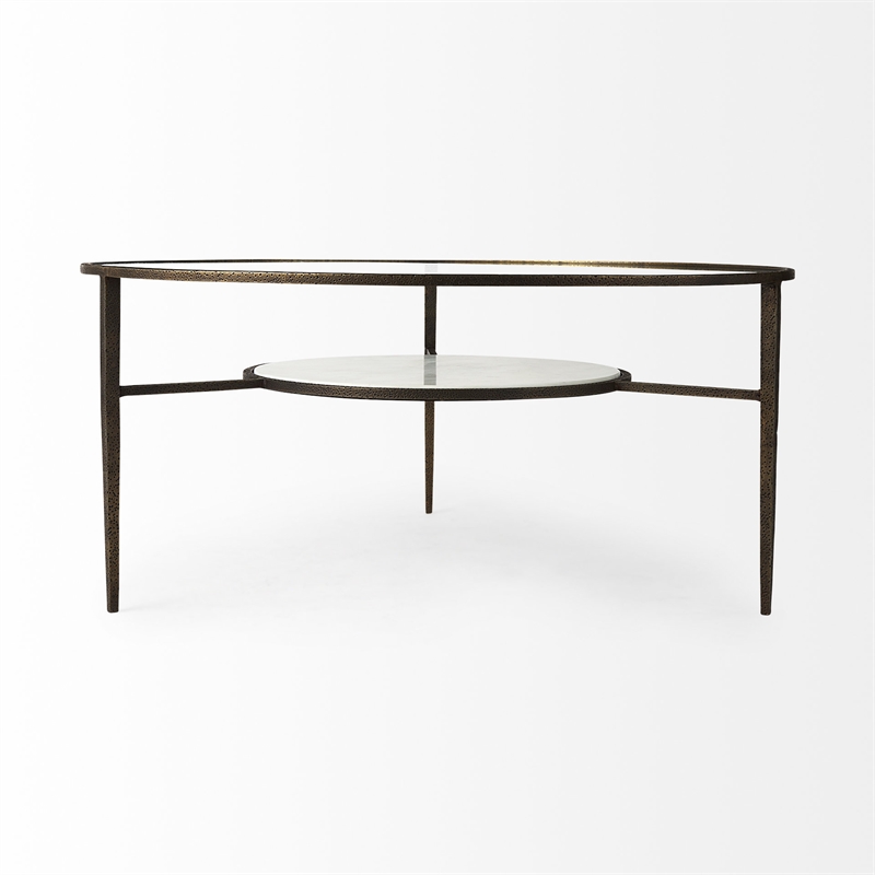 Felicity Marble Top W/Iron Frame Coffee Table