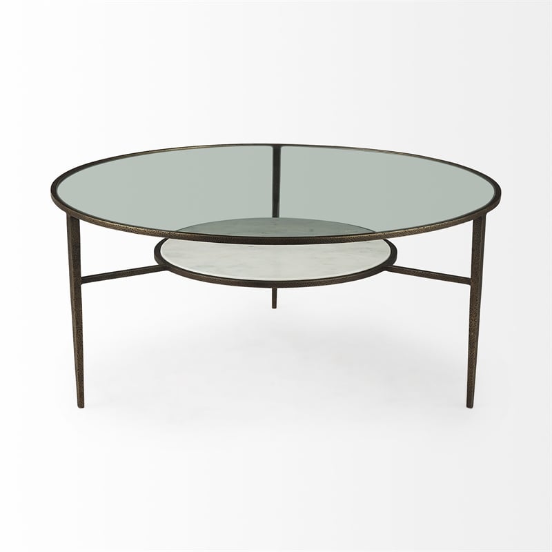Felicity Marble Top W/Iron Frame Coffee Table