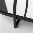 Evianna Mirrored W/Black Metal Frame Tray