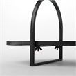 Evianna Mirrored W/Black Metal Frame Tray