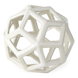 Geom White Ceramic Geometric Object