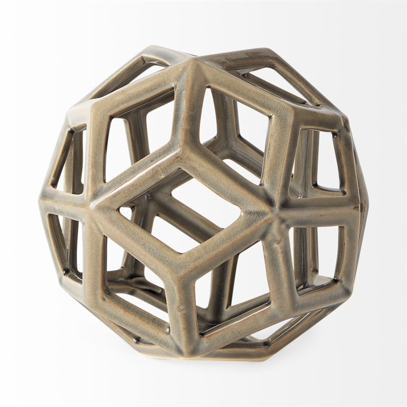 Geom Tan Ceramic Geometric Object