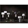 Quinn Navy Base W/Beige Fabric Shade Table Lamp