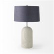 Quinn Beige Base W/Navy Fabric Shade Table Lamp
