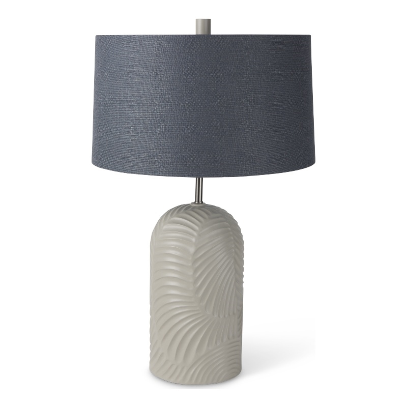 Quinn Beige Base W/Navy Fabric Shade Table Lamp