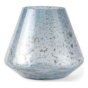 Robyn Short Blue Glass Vase