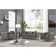 RN Furnishings Velvet fabric sofa Loveseat chair Living room furniture set-Gray