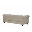 RN Furnishings Linen fabric sofa Loveseat Living room furniture Set -Beige
