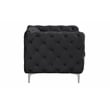 RN Furnishings 2- Piece Button Tufted Velvet Fabric Sofa Set -Black