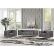 RN Furnishings sofa and two chairs Velvet Fabric Living room furniture set-Gray
