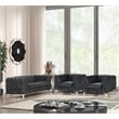 RN Furnishings 3-Piece couches Velvet Fabric Living room furniture Set -Black