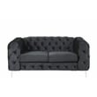 RN Furnishings 3-Piece couches Velvet Fabric Living room furniture Set -Black