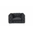 RN Furnishings 3-Piece couches Velvet Fabric Living room furniture Set -Black