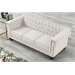 Rnfurnishings inc Akhil  3-Piece Living Room FurnitureVelvetfabric Set-Off white
