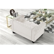 Rnfurnishings inc Akhil  3-Piece Living Room FurnitureVelvetfabric Set-Off white