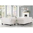 Rnfurnishings inc Akil 2-Piece Living Room FurnitureVelvet fabric Set-Off white