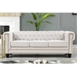 Rnfurnishings inc Akil 2-Piece Living Room FurnitureVelvet fabric Set-Off white