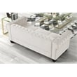 Rnfurnishings inc Akil 2-Piece Living Room FurnitureVelvet fabric Set-Off white