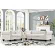 Rnfurnishings inc Akil 2-Piece Living Room FurnitureVelvet fabric Set-Off white
