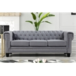 Rnfurnishings inc Amar2-Piece Living Room Furniture Velvet fabric Set-Gray