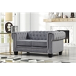 Rnfurnishings inc Amar2-Piece Living Room Furniture Velvet fabric Set-Gray