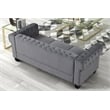 Rnfurnishings inc Amar 3-Piece Living Room Furniture Velvet fabric Set-Gray