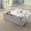 Rnfurnishings 2-Piece Living Room Furniture Velvet Sofa+Loveseat Set-Light Gray