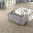 Rnfurnishings 2-Piece Living Room Furniture Velvet Sofa+Loveseat Set-Light Gray