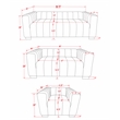 Rnfurnishings3-PC Living RoomFurniture Velvet Sofa+Loveseat+Chair Set-Light Gray