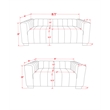 Rnfurnishings 2-Piece Living Room Furniture Velvet Sofa+Loveseat Set-Gray