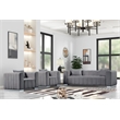 Rnfurnishings 3-PC Living Room Furniture Velvet fabric Sofa+2-Armchairs Set-Gray