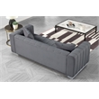 Rnfurnishings 2-PC Living Room Furniture Velvet fabric Sofa+Armchair Set-Gray