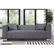 Rnfurnishings 2-PC Living Room Furniture Velvet fabric Sofa+Armchair Set-Gray