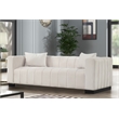 Rnfurnishings 2-PC Living Room Furniture Velvet fabric Sofa+Chair Set-Half white