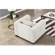Rnfurnishings 2-PC Living Room Furniture Velvet fabric Sofa+Chair Set-Half white