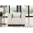 Rnfurnishings 2-PC Living Room Furniture Velvet fabric Sofa+Chair Set-Half white