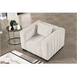 Rnfurnishings 2-PC Living Room Furniture Velvet fabric Sofa+Chair Set-Half white