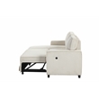 Rnfurnishings Reversible Storage Chaise Sleeper Corduroy Fabric Sofa - Beige
