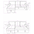 Rnfurnishings Reversible Storage Chaise Sleeper Corduroy Fabric Sofa - Beige